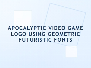 Apocalyptic Video Game Logos in Geometric Futuristic Fonts